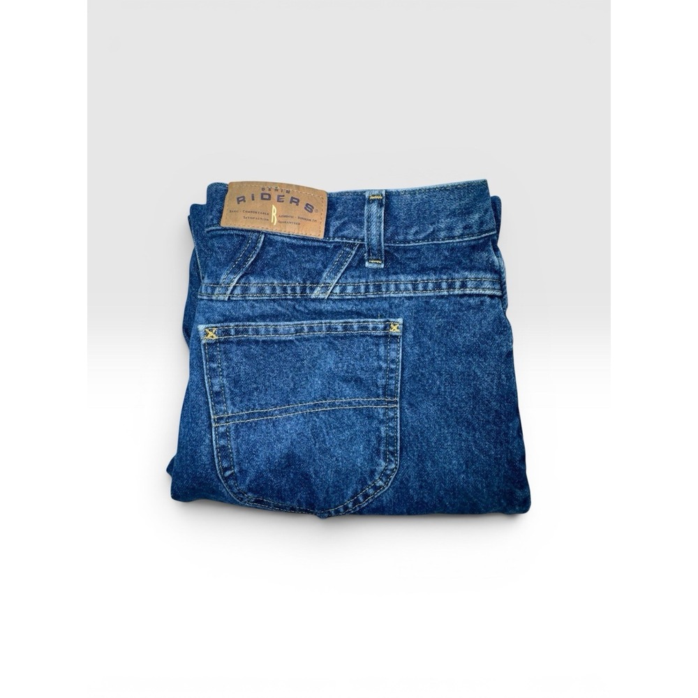 Riders Denim Blue Jeans Tapered Med Wash Women's 18 M